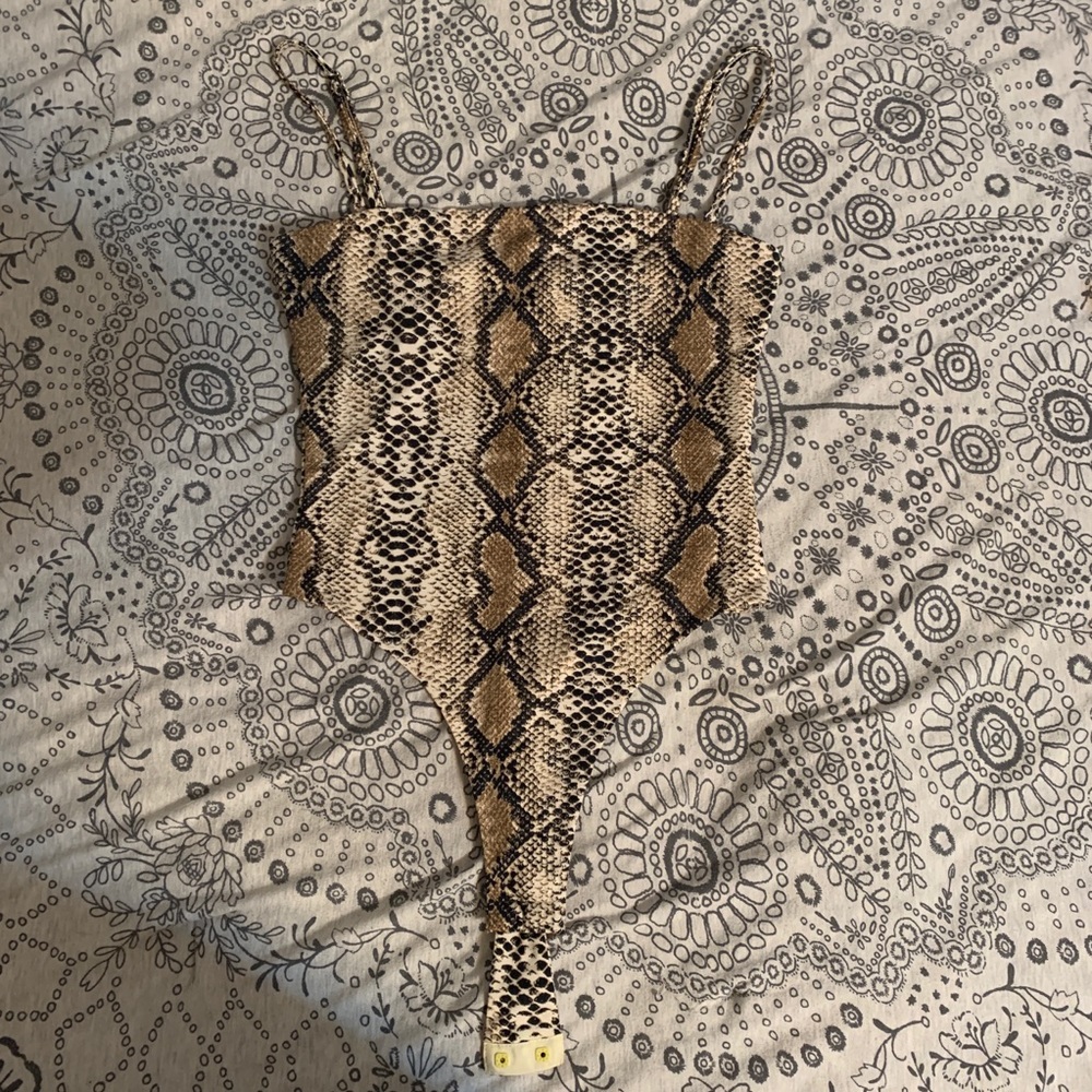 Snake Print Body Suit Sz S